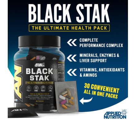 Applied Nutrition Black Stak – Ultimate Daily Health Pack (30 Packs)